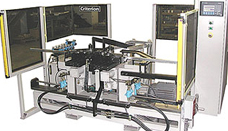 Twin Head Bender & Piercing of Roll Formed Channel with Hand Load and Automatic Unload